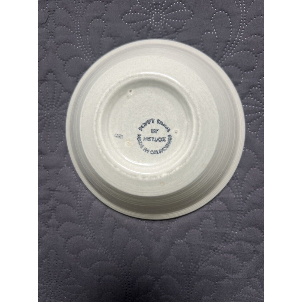 Metlox Poppytrail Vernon Bandero Stoneware 2pc 6 3/8" Cereal Bowls 1969-1979 - Picture 5 of 8